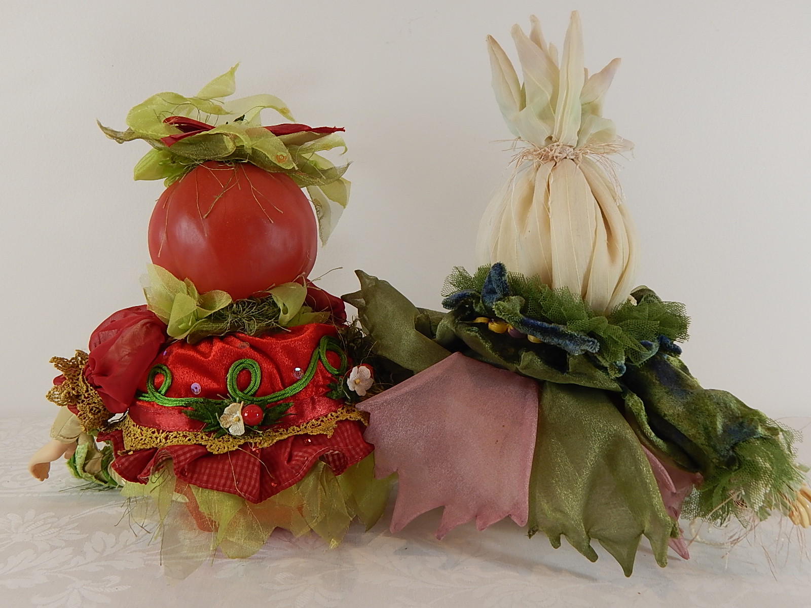Wayne Kleski Vegetable Dolls - Retired Onion and Tomato