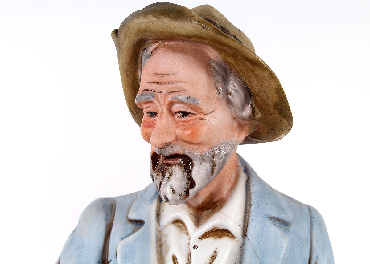 Homco Old Man and Old Woman Porcelain FIgurines