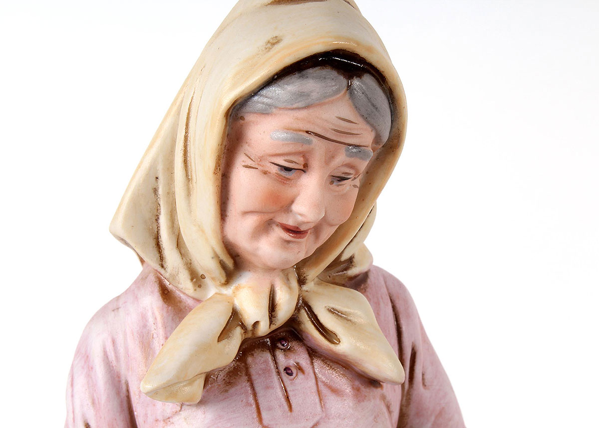 Homco Old Man and Old Woman Porcelain FIgurines