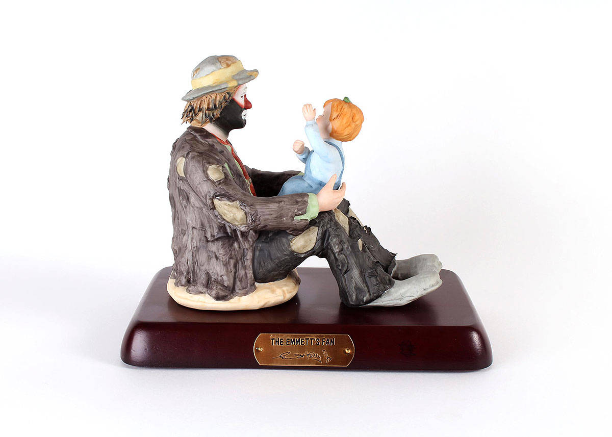 Emmett Kelly Jr "The Emmett's Fan" Porcelain Figurine