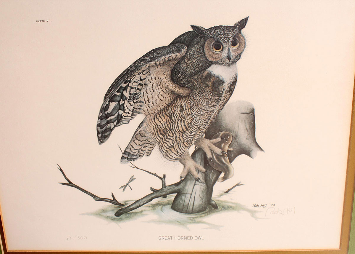 Four Framed Rick Hill Wildlife Offset Lithograph Prints