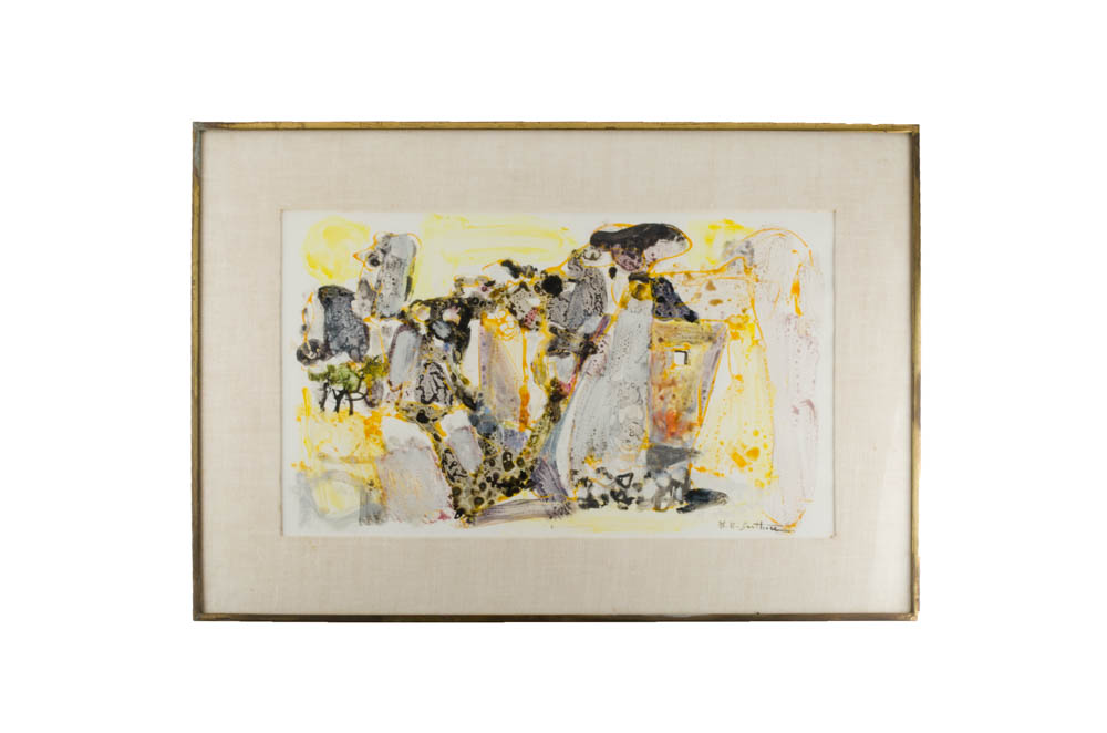 Maurice Elie Sarthou Mixed Media Painting