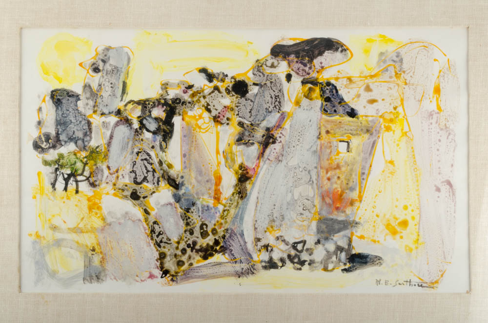 Maurice Elie Sarthou Mixed Media Painting