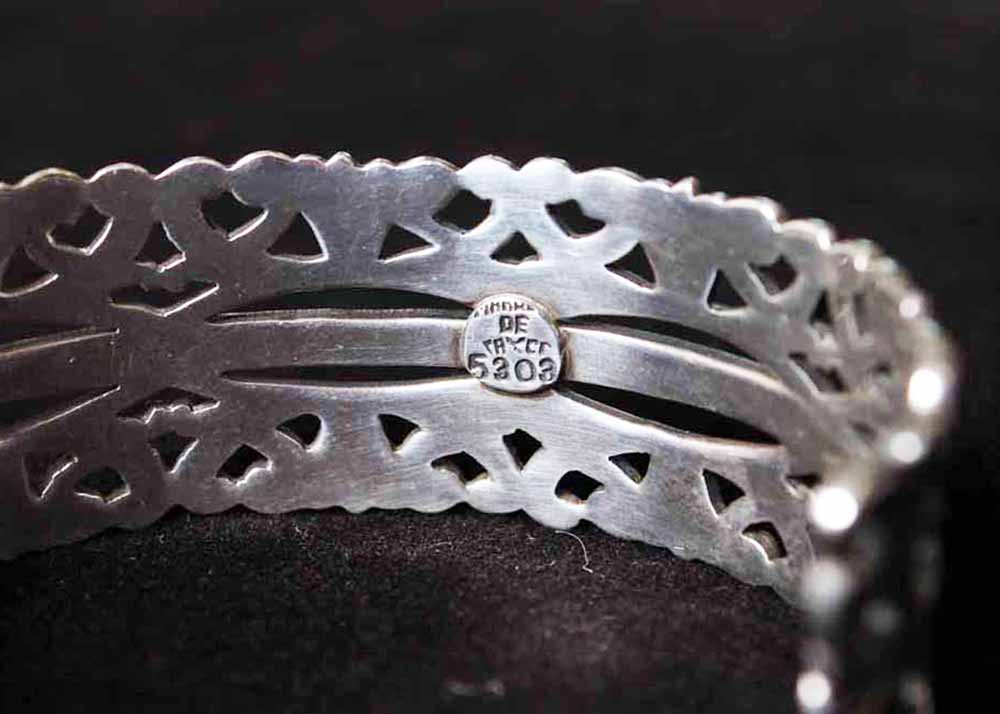 Vintage Margot de Taxco Sterling Silver Openwork Cuff Bracelet