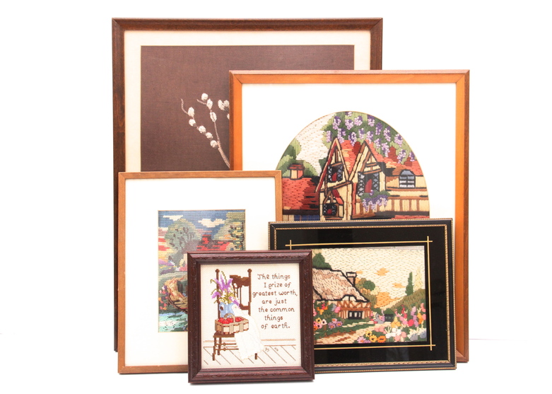 Quartet of Framed Needle Points