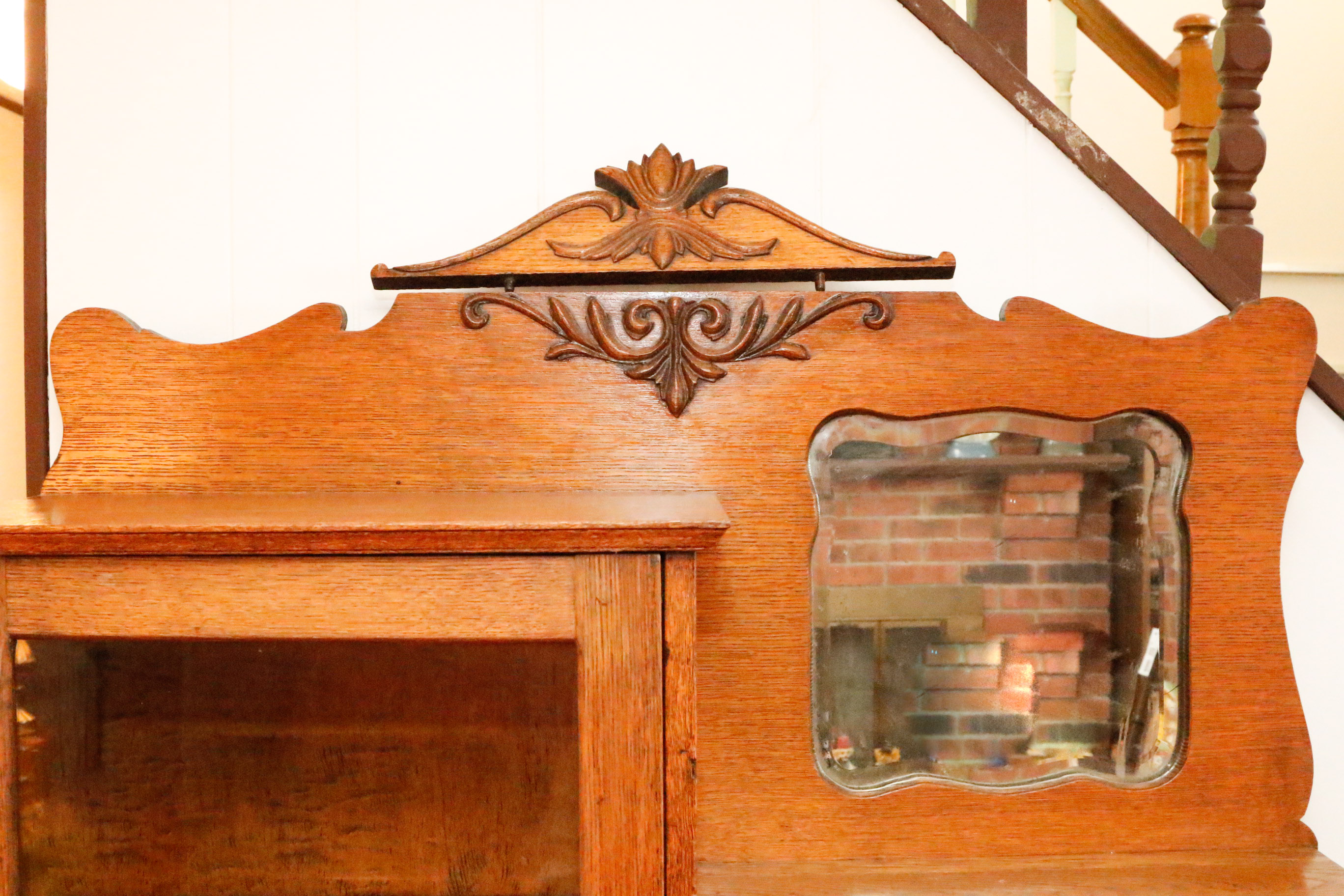 Oak Secretary Desk and Bookcase c. 1890-1910