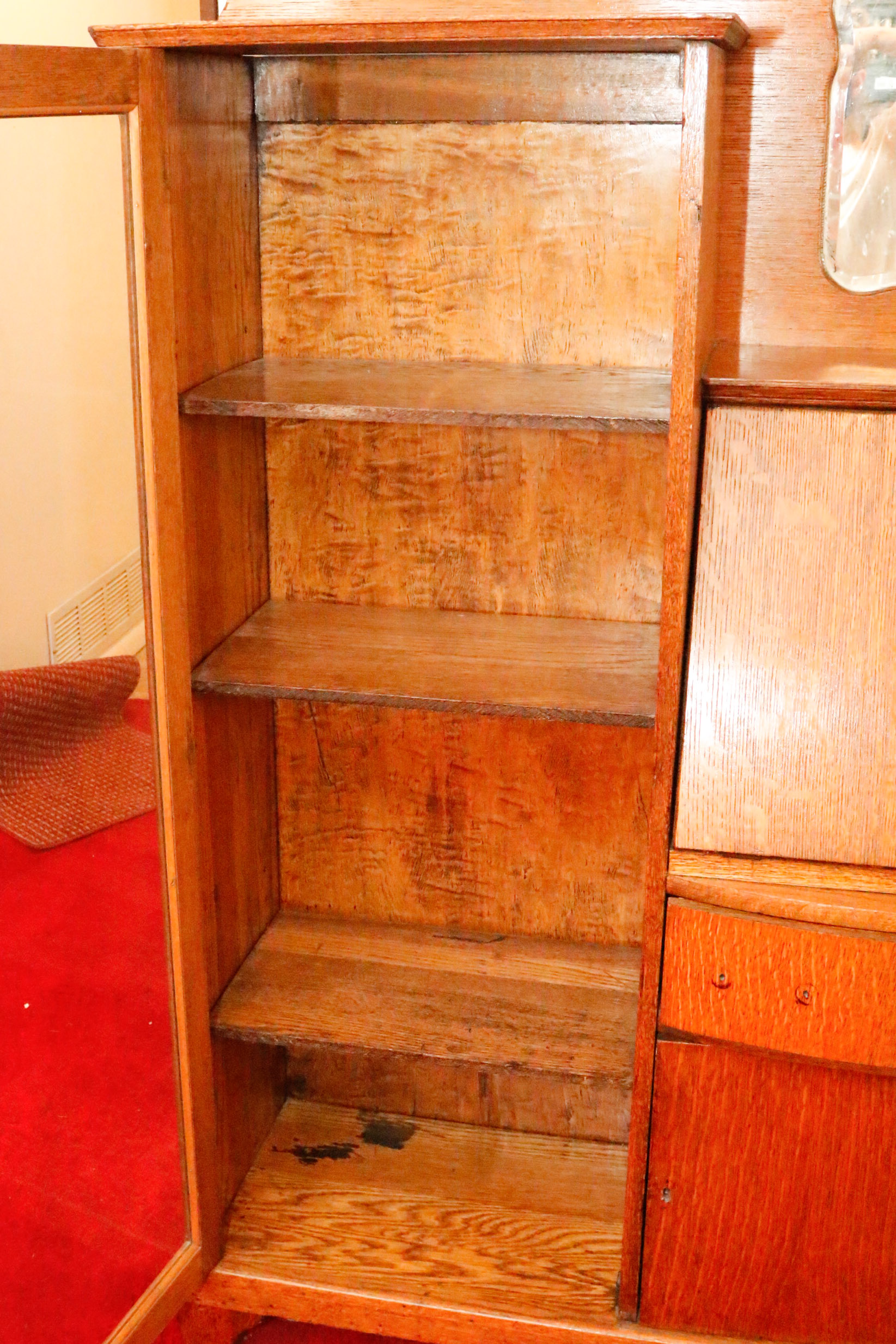 Oak Secretary Desk and Bookcase c. 1890-1910