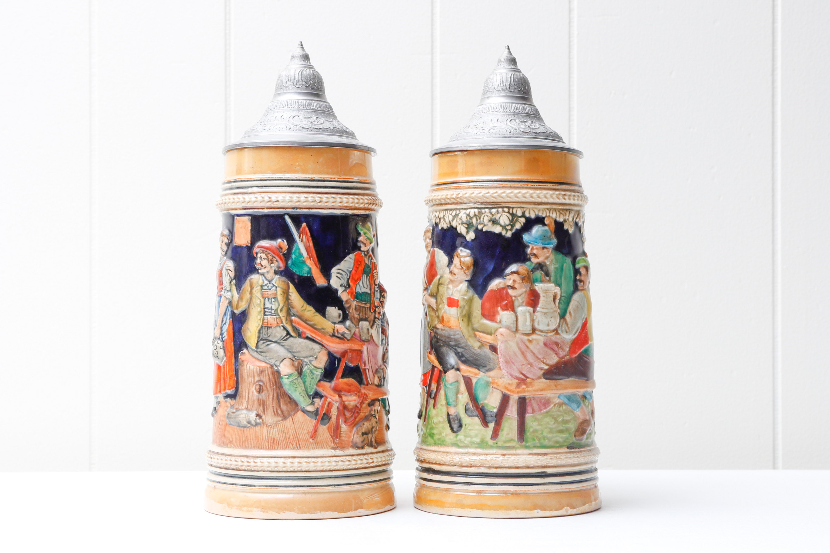 Two Gerz German Lusterware Steins