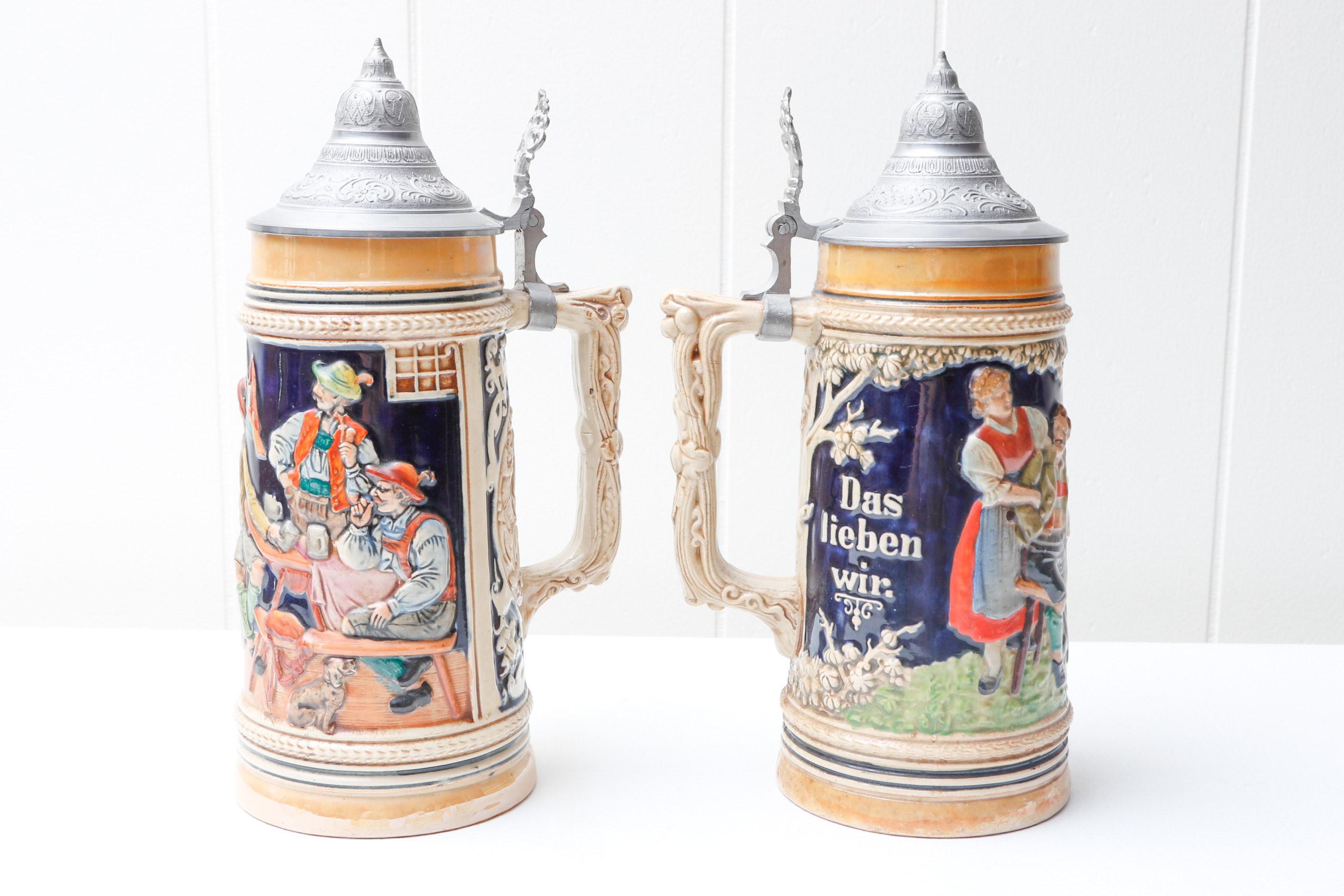 Two Gerz German Lusterware Steins
