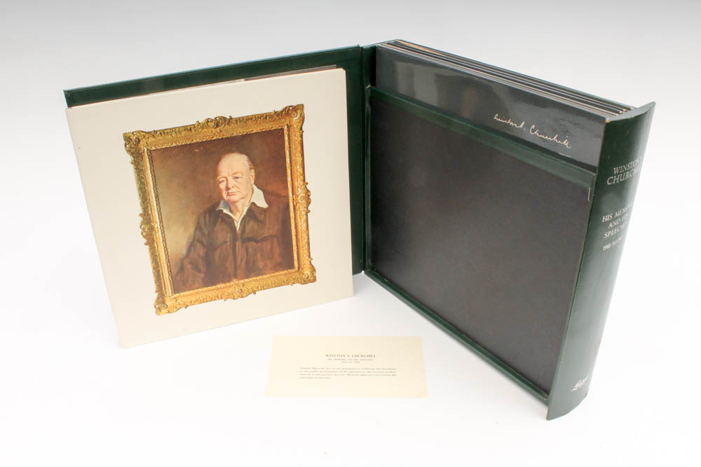 Winston Churchill LP Box Set of Memoirs and Speeches