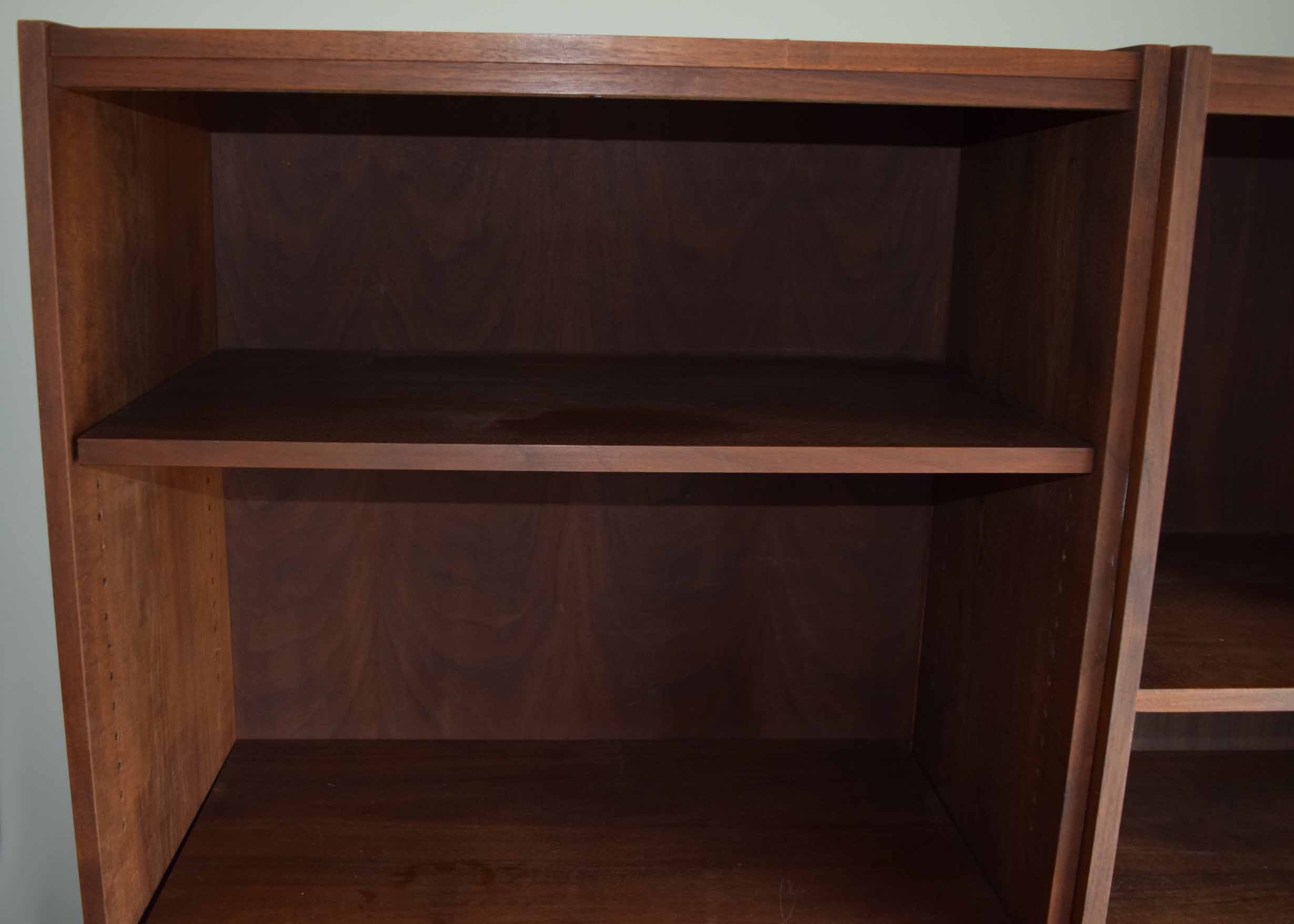 Mid Century Walnut Bookcase with Drawers