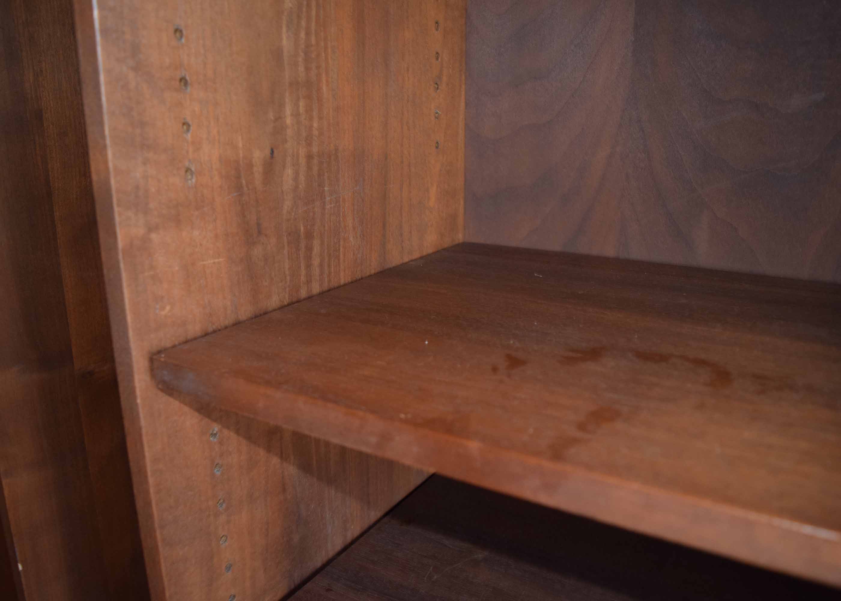 Mid Century Walnut Bookcase with Drawers