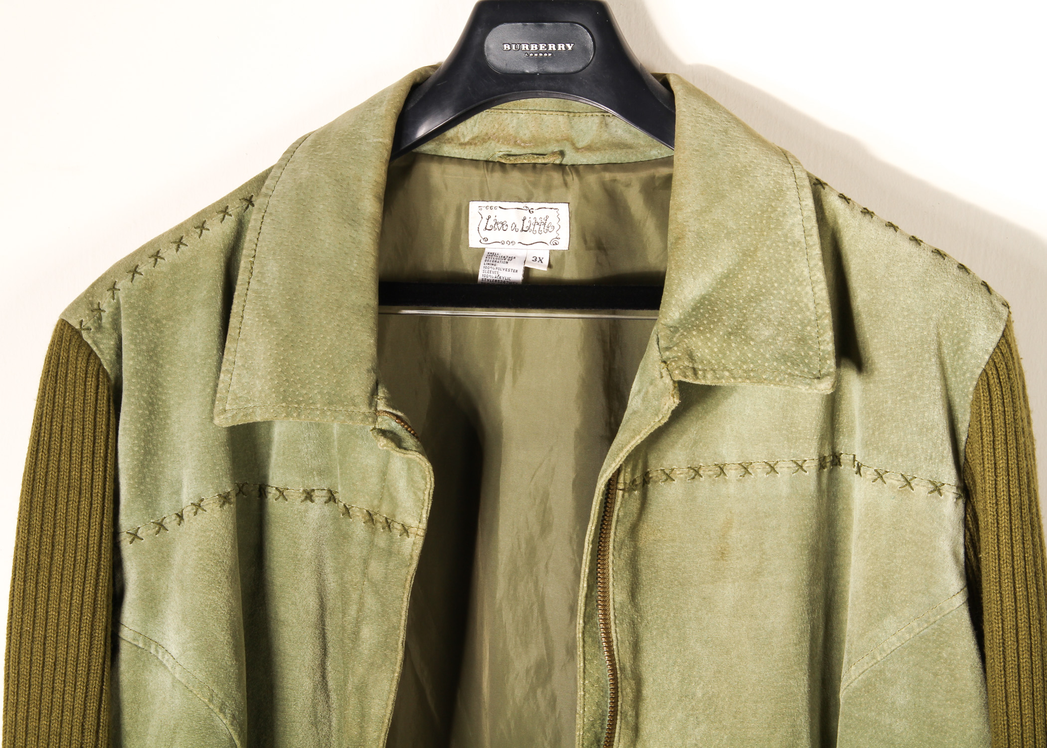 Two Women's Plus Size Suede Leather Jackets