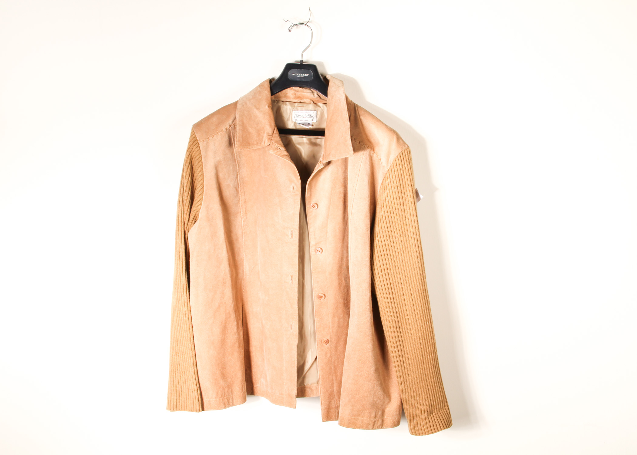 Two Women's Plus Size Suede Leather Jackets