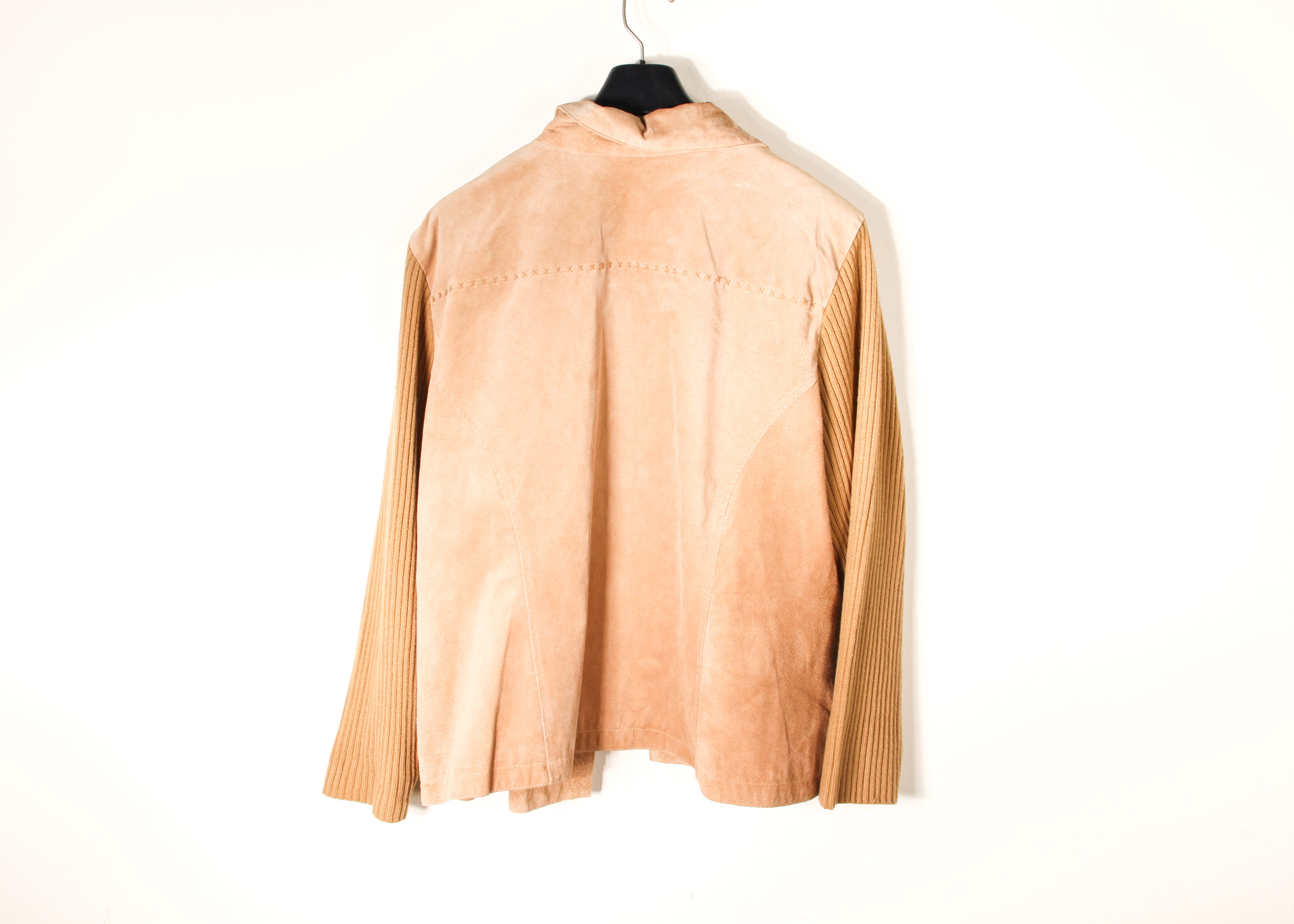 Two Women's Plus Size Suede Leather Jackets