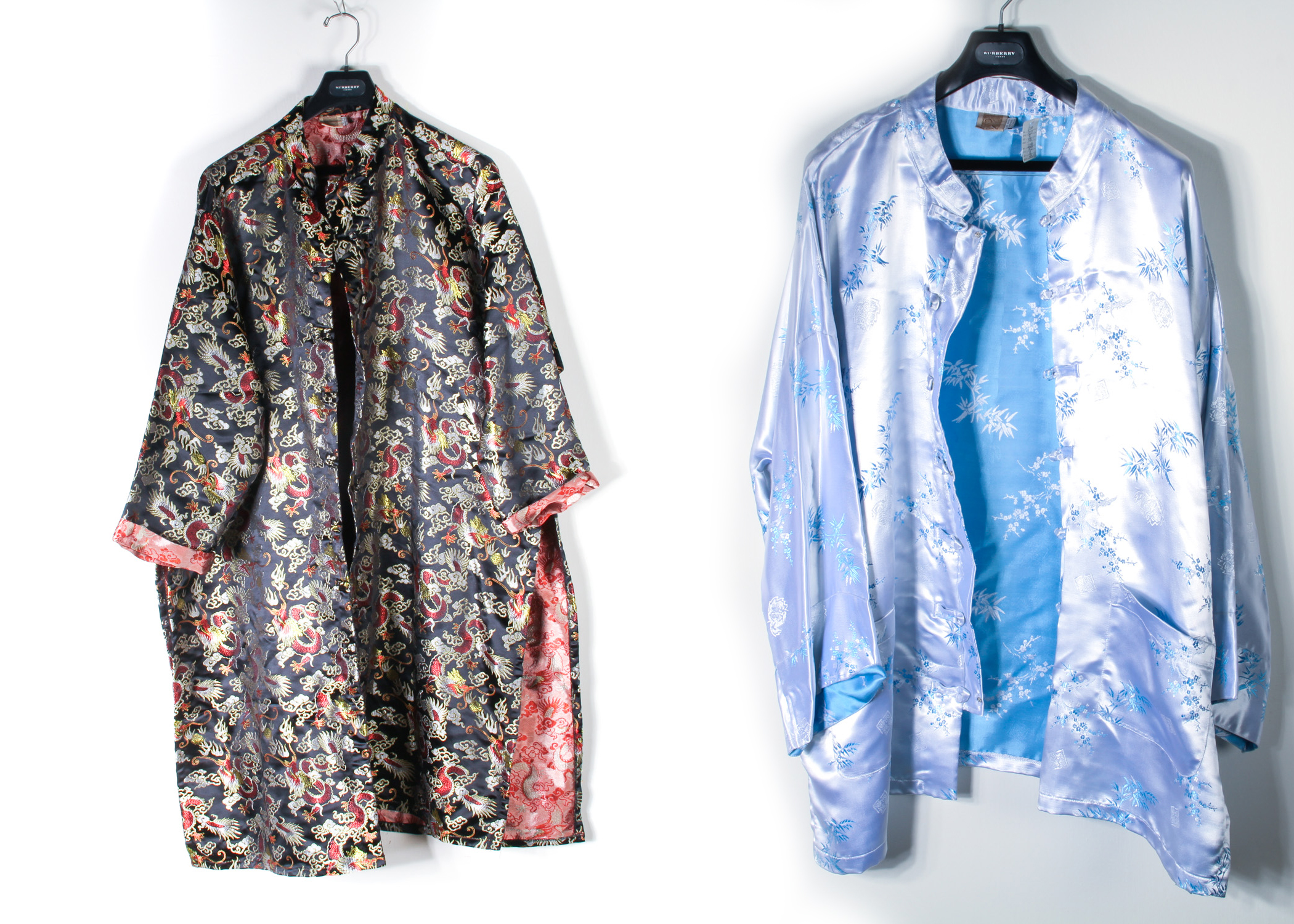 Two Moei Handmade Kimono Style Robes