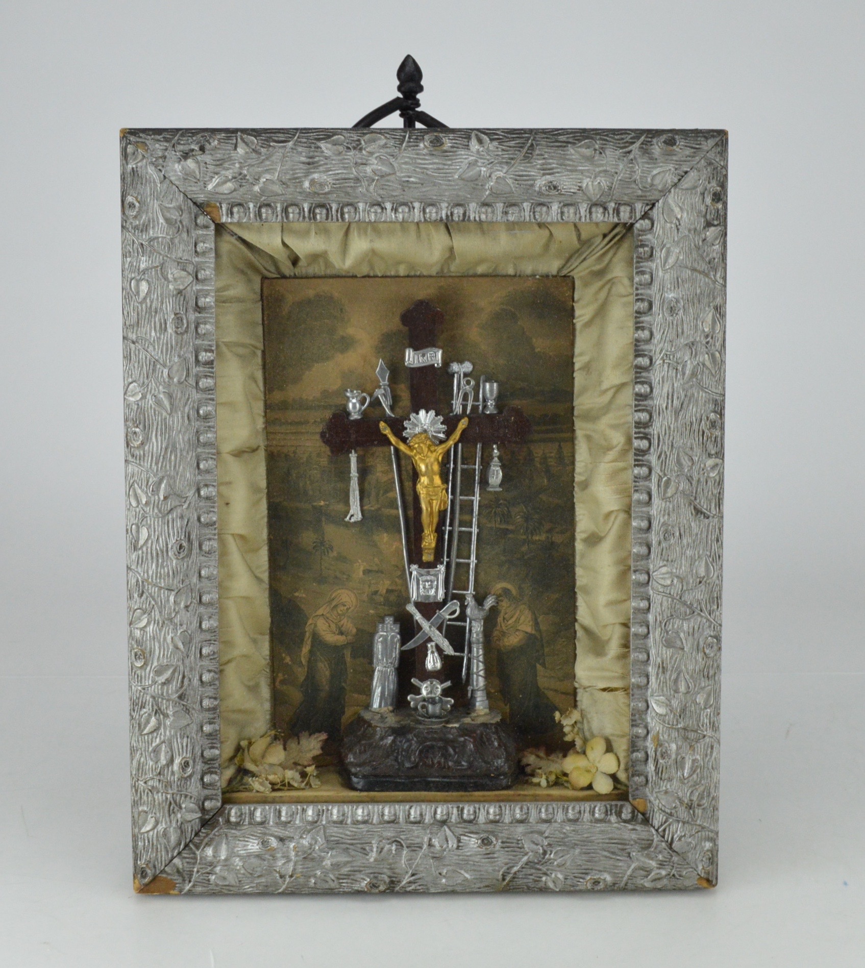 Antique Crucifixion Diorama