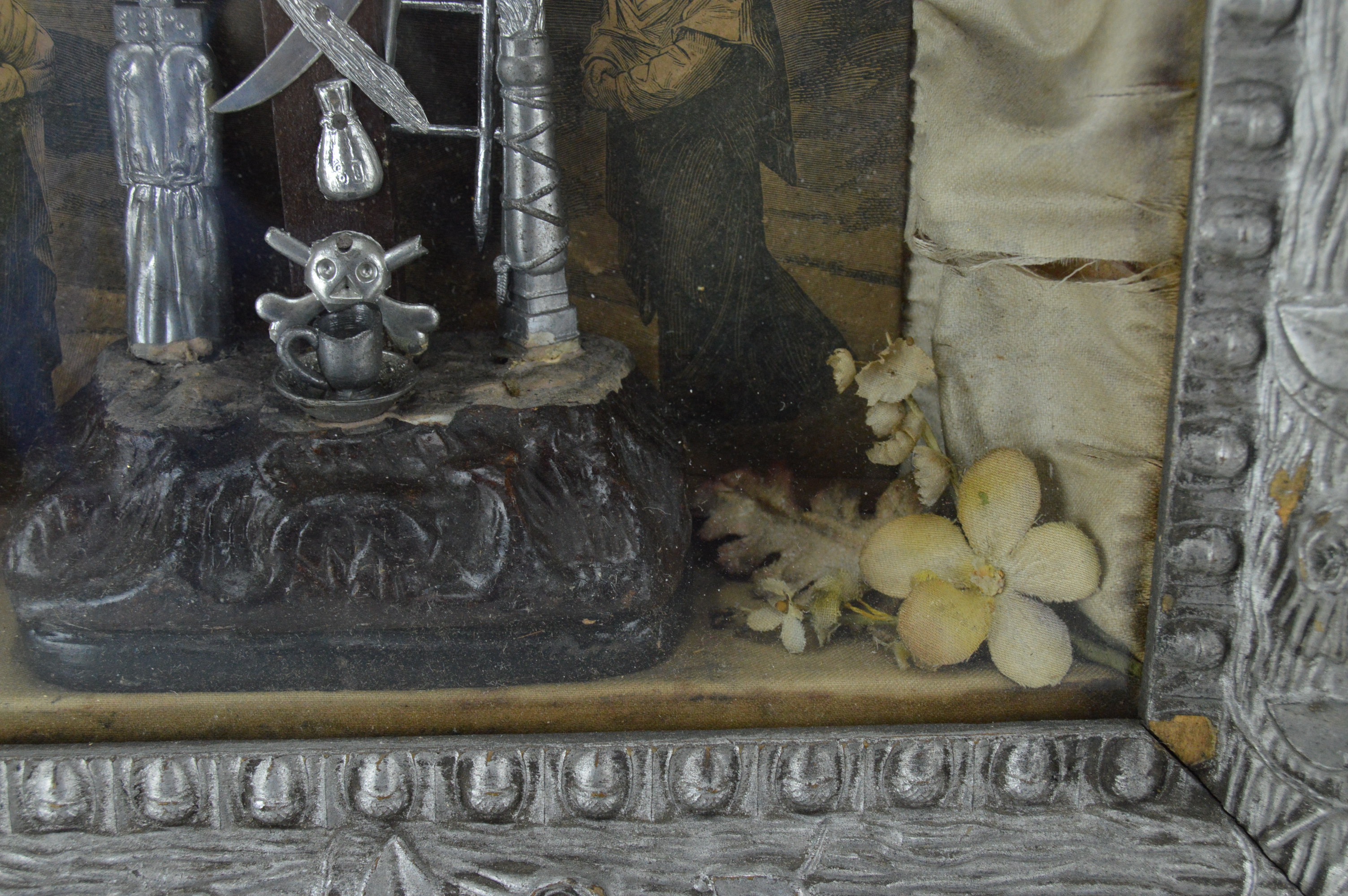 Antique Crucifixion Diorama