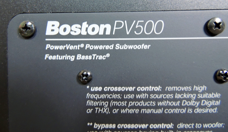 Boston Acoustics PV500 Powered Subwoofer