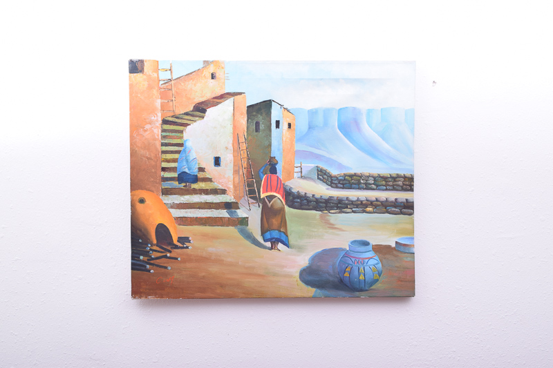 Southwestern Oil Painting by C. Loft