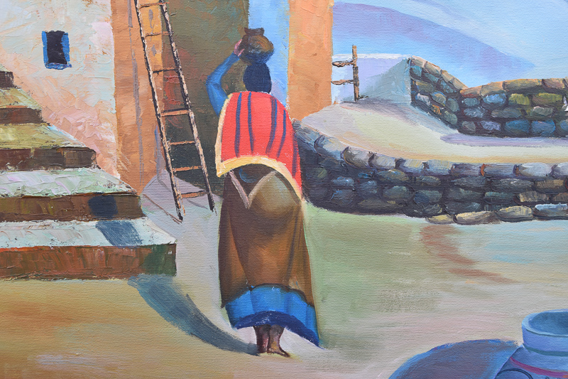 Southwestern Oil Painting by C. Loft