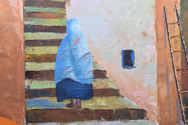 Southwestern Oil Painting by C. Loft