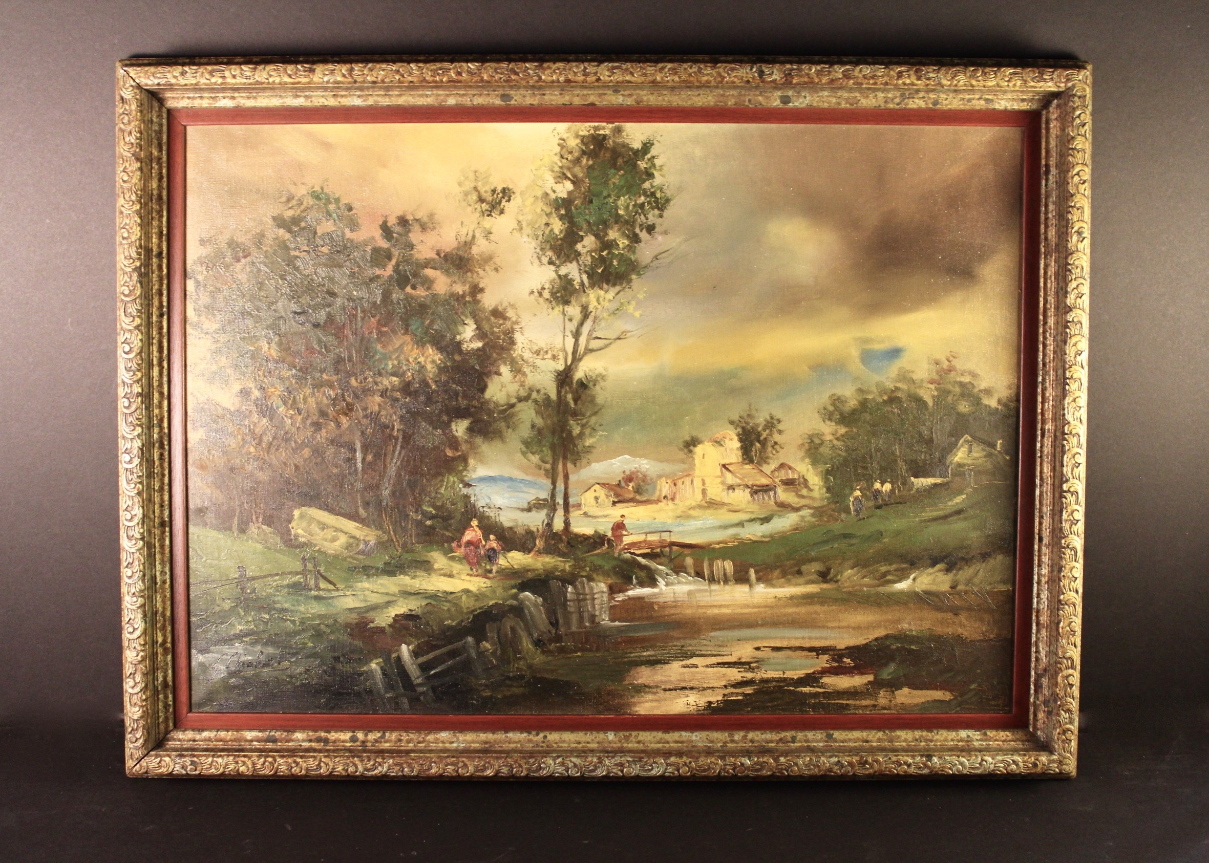 Chiabert "Roman Ruins" Oil on Canvas original Painting