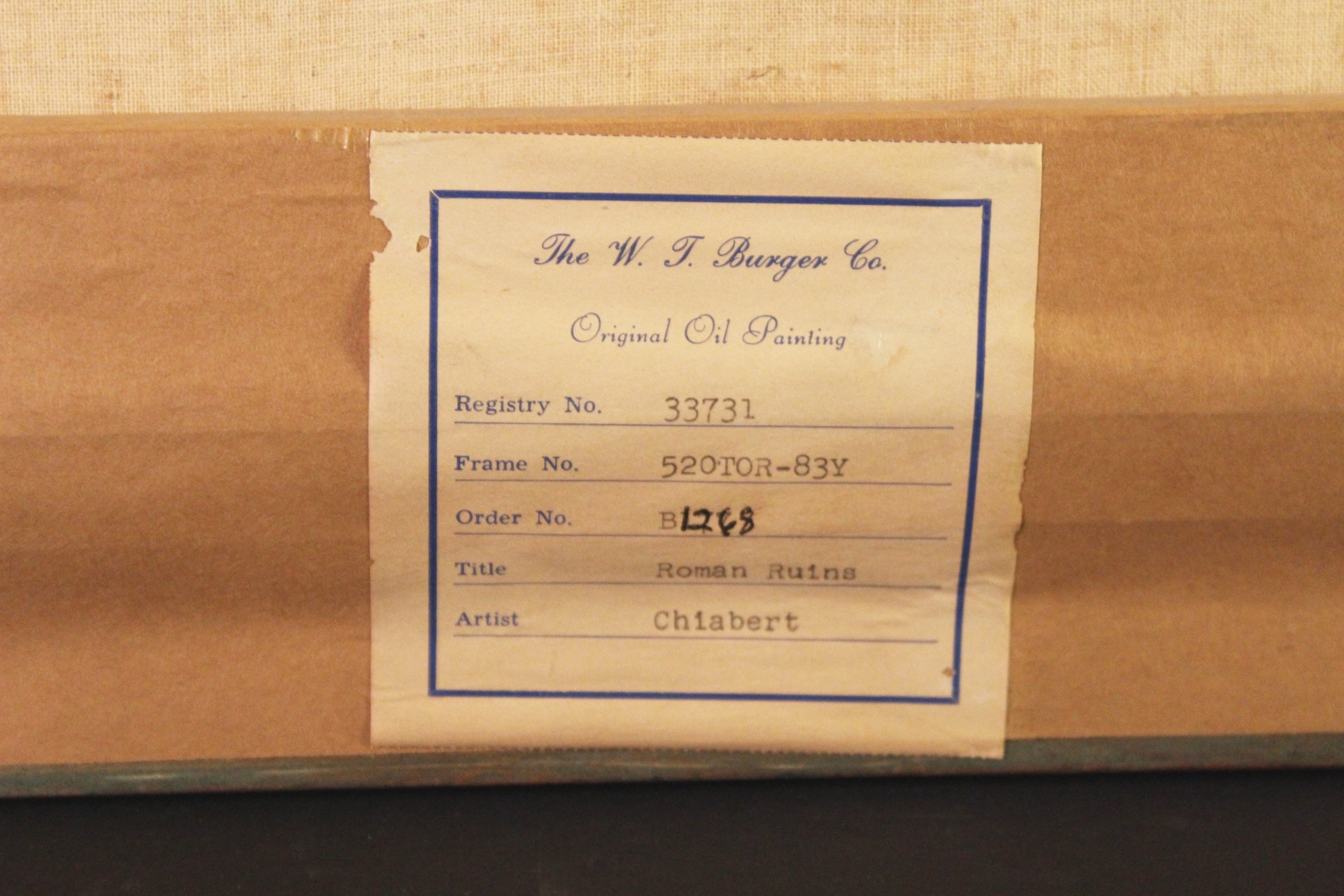 Chiabert "Roman Ruins" Oil on Canvas original Painting