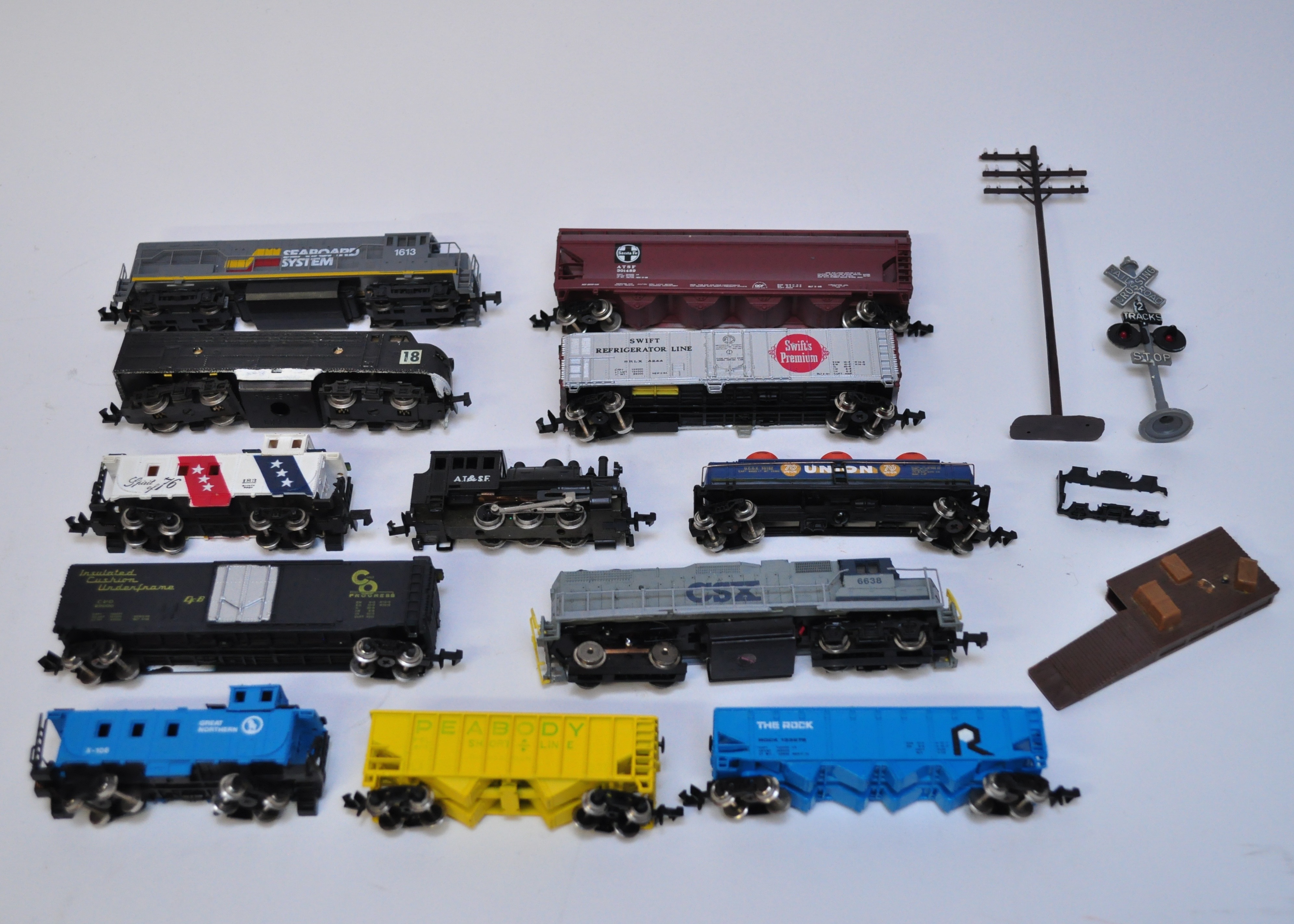 N Scale Diesel Engines and Train Cars