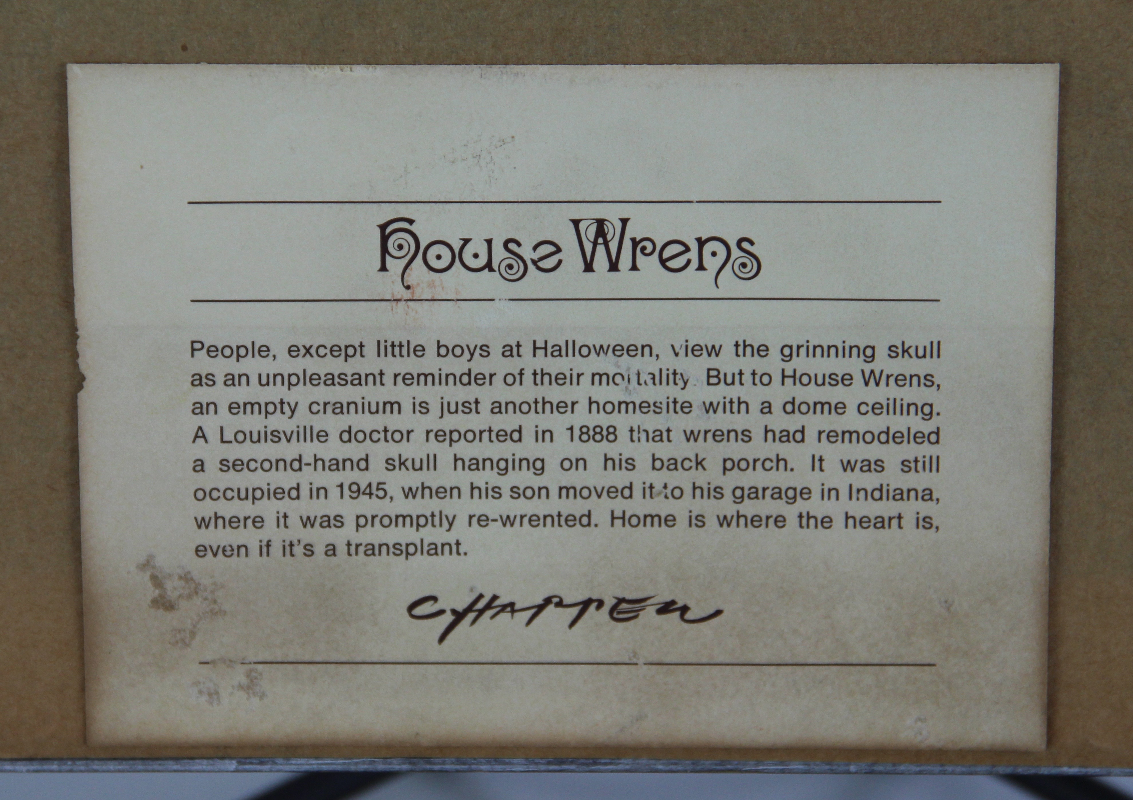 Signed Limited Edition Charley Harper "Wrented" Serigraph