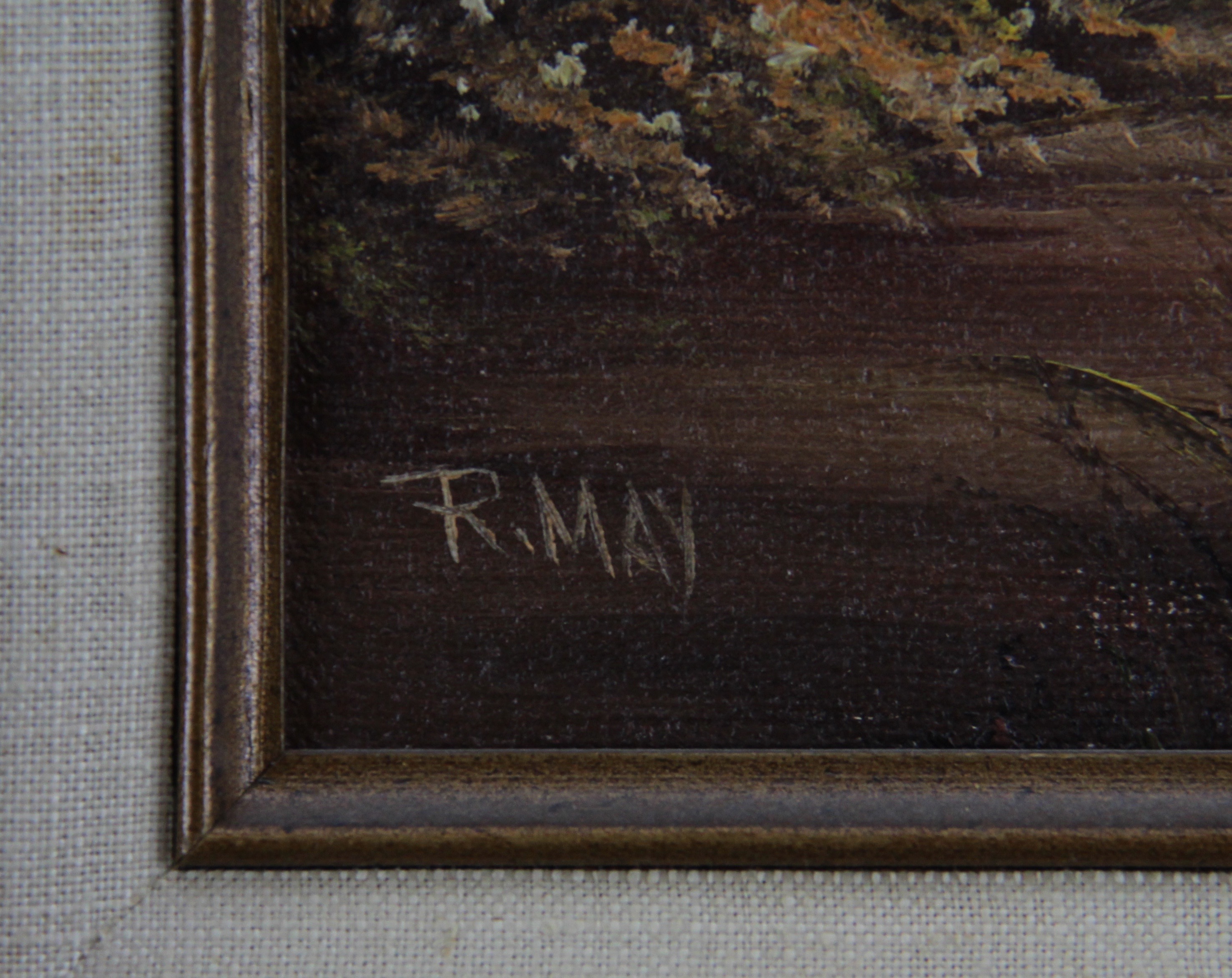 Pair of Original Russell May Oil Paintings