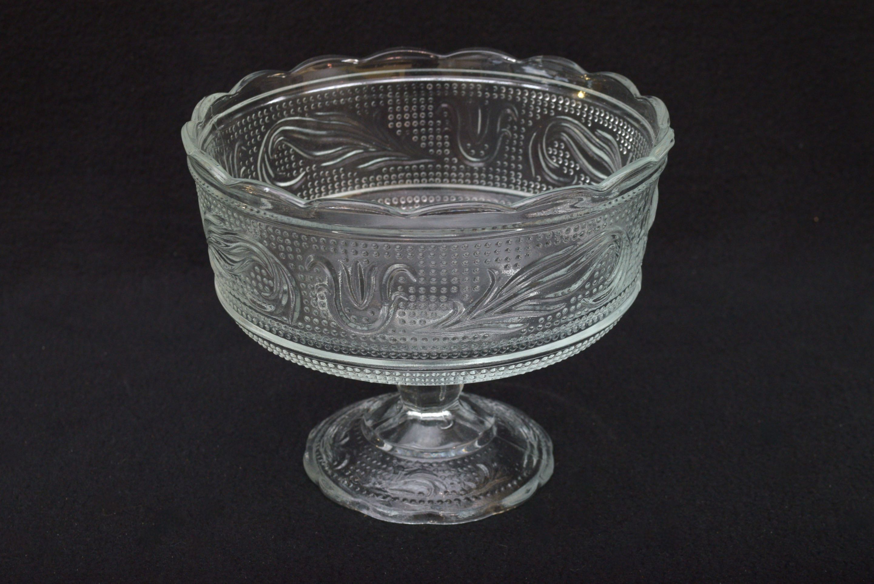 Clear Glass "Rumtopf" Lidded Jar with Assortment of Glassware