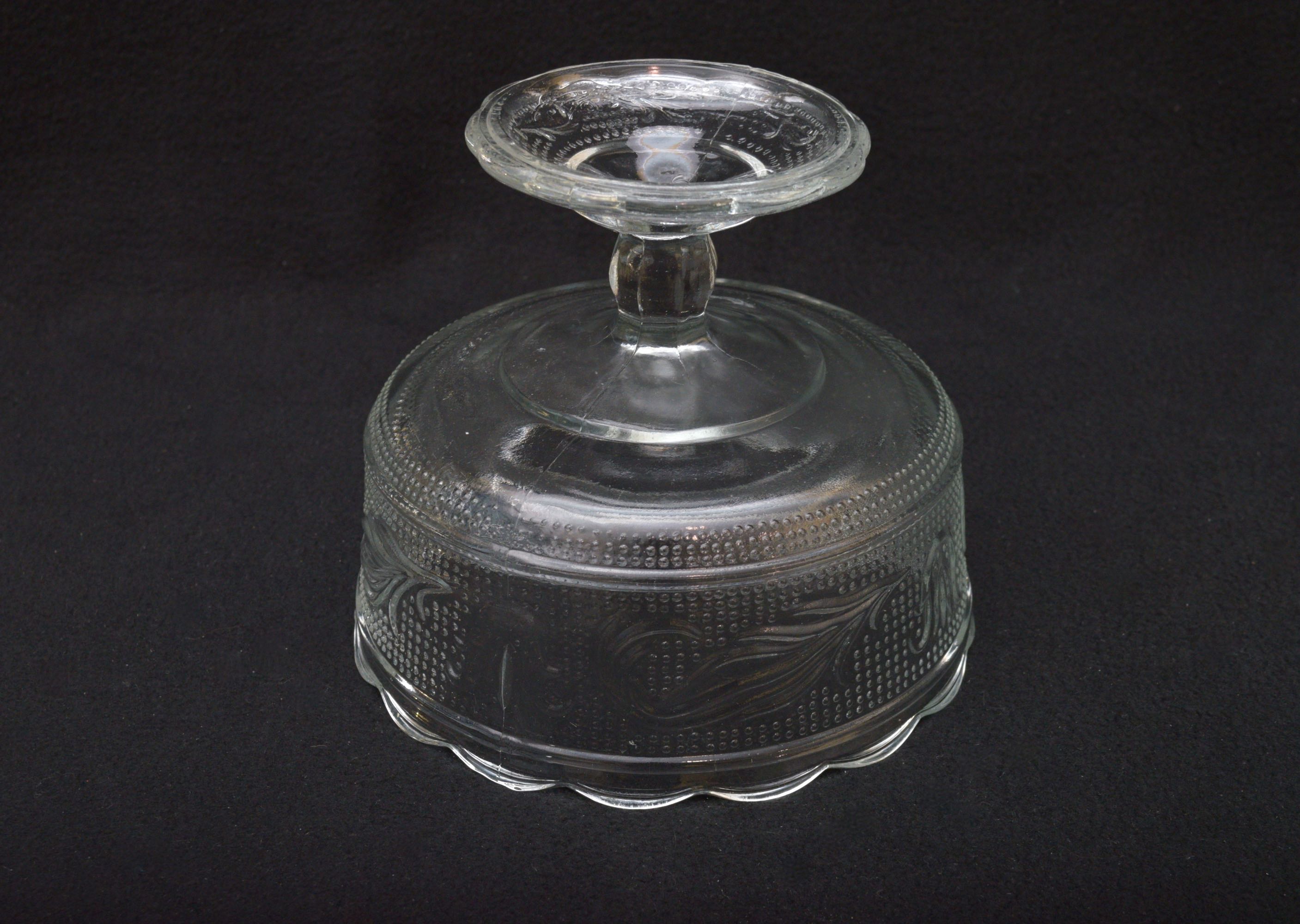 Clear Glass "Rumtopf" Lidded Jar with Assortment of Glassware