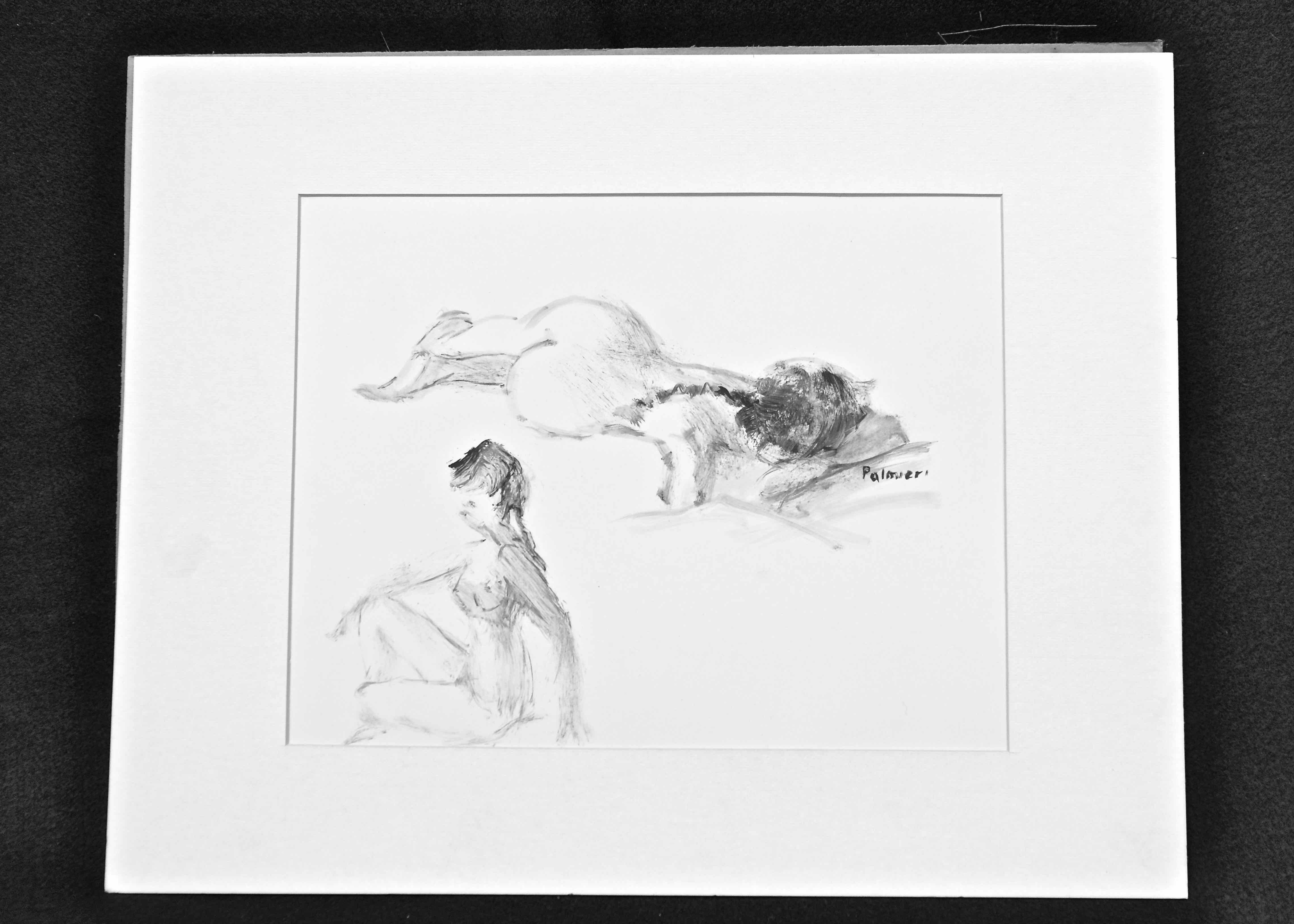 Palmier Original Nude Figure Drawing