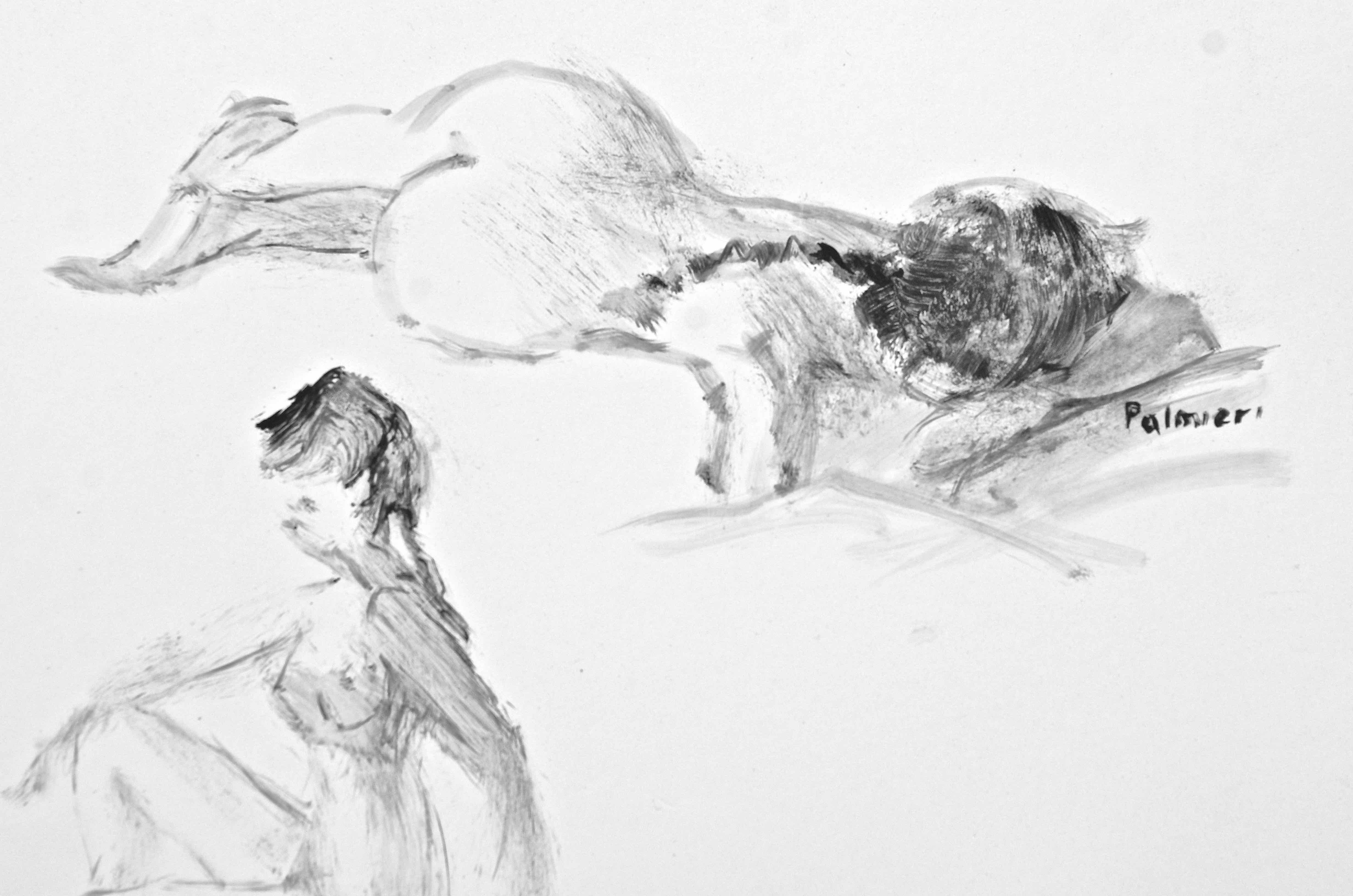 Palmier Original Nude Figure Drawing