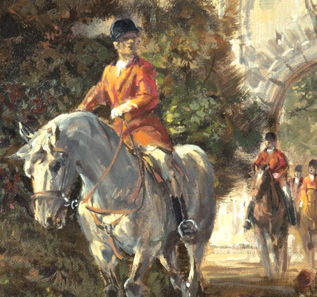 Original Herbert Isenberg Oil on Canvas of Hunters