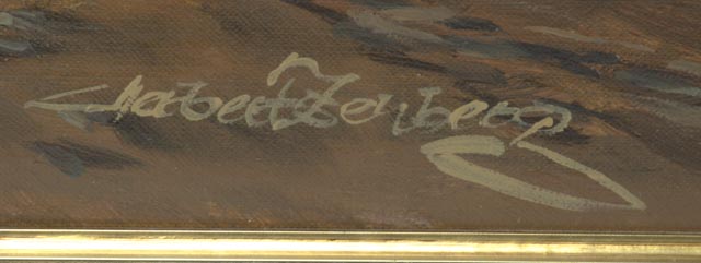 Original Herbert Isenberg Oil on Canvas of Hunters