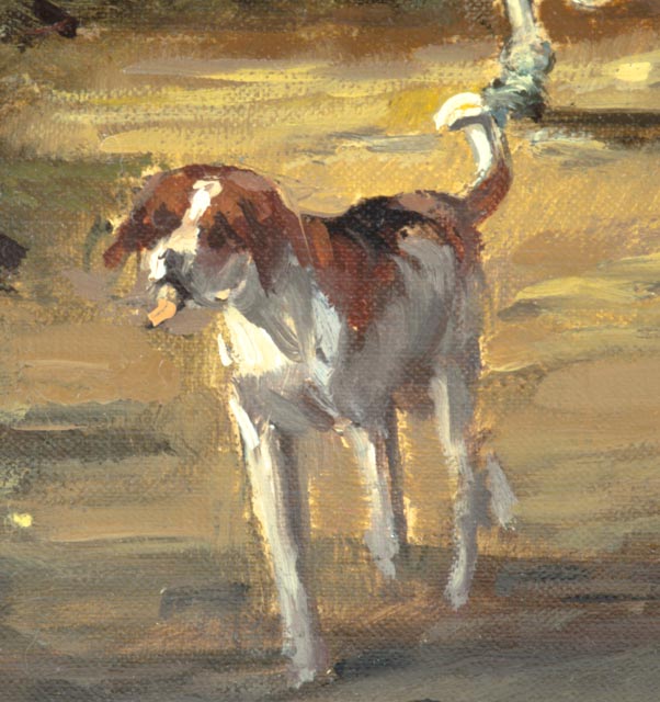 Original Herbert Isenberg Oil on Canvas of Hunters