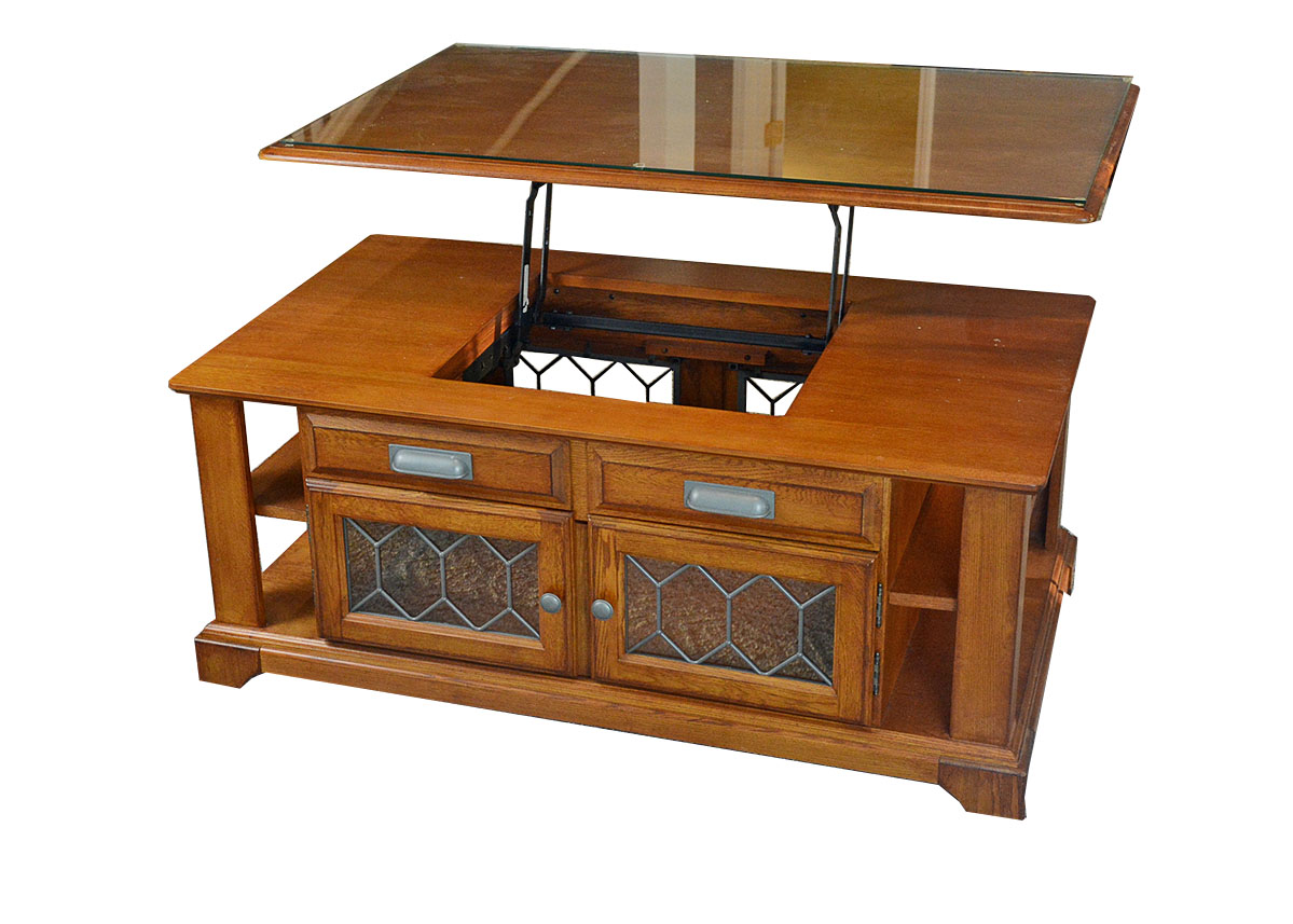 Lift Top Ashley Furniture Oak Veneer Coffee Table