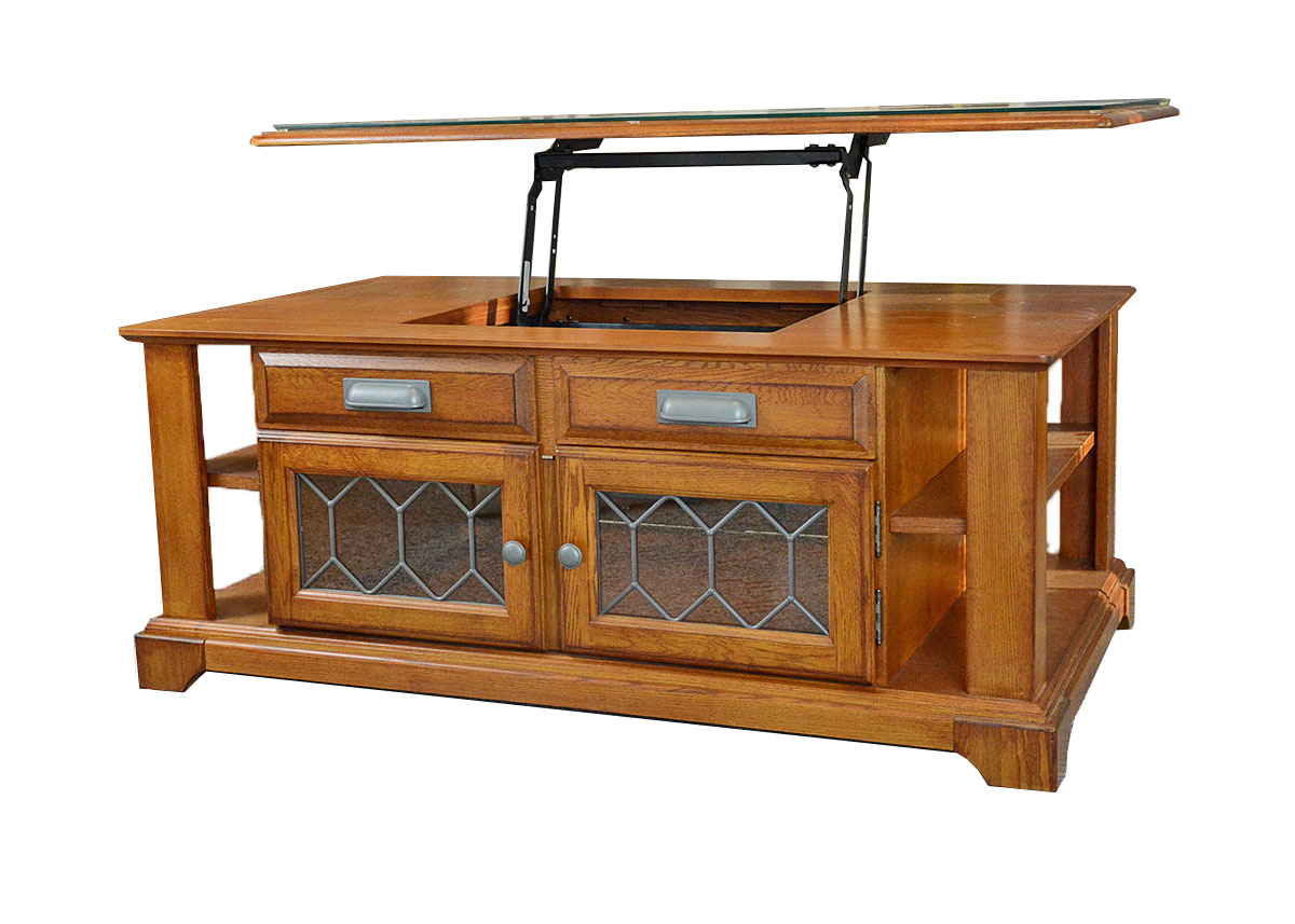 Lift Top Ashley Furniture Oak Veneer Coffee Table