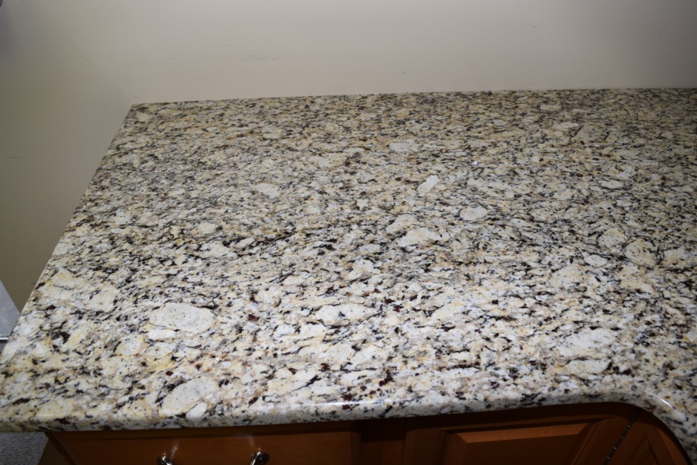 Maple Corner Cabinet and Granite Countertop Set