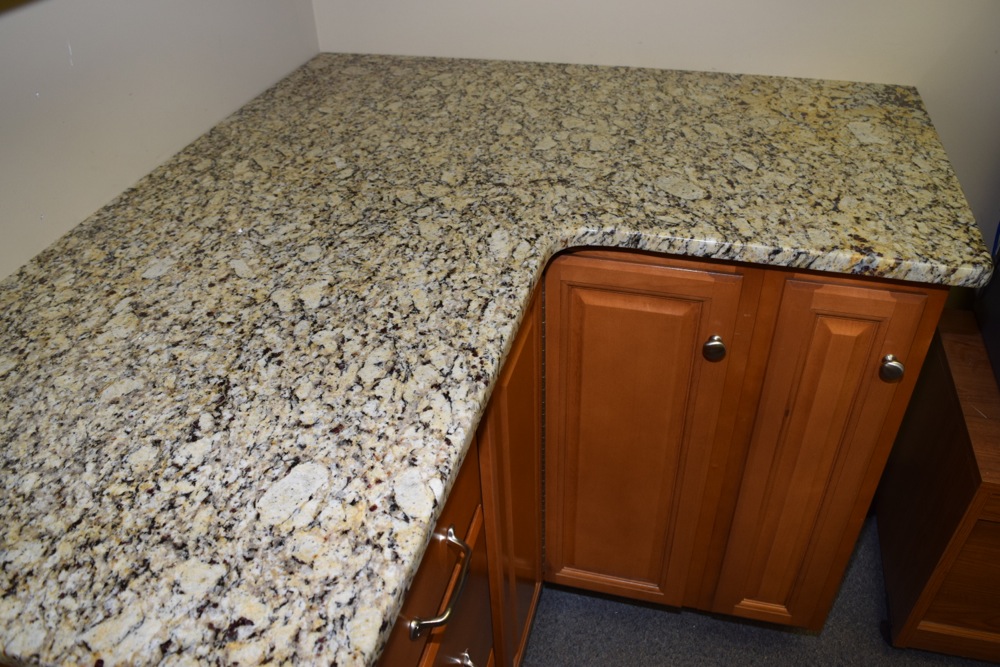 Maple Corner Cabinet and Granite Countertop Set
