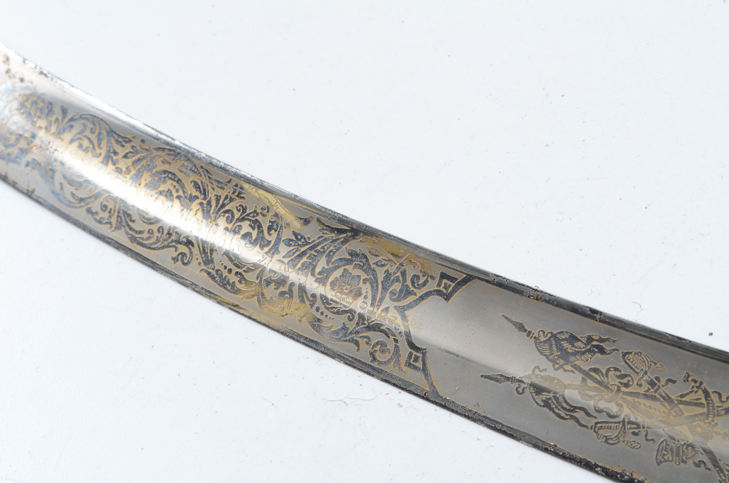 19th Century Ethiopian Military Sword with Rhino Horn Handle