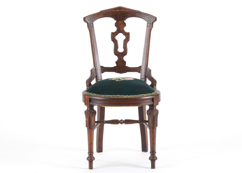 Renaissance Revival Side Chair with Needlepoint Chair