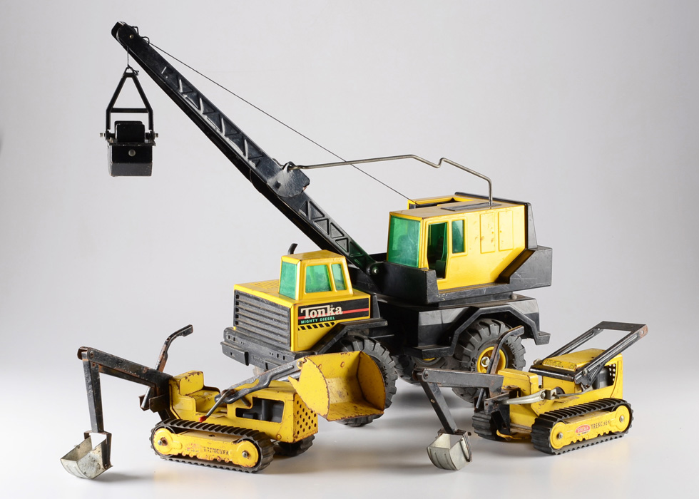 Three Vintage Tonka Construction Toys