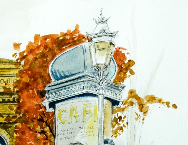 Tom Dusterberg Watercolor of The Arc de Triomphe de l'Étoile