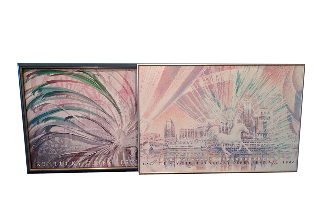 Pair of Official Kentucky Derby Festival Framed Posters