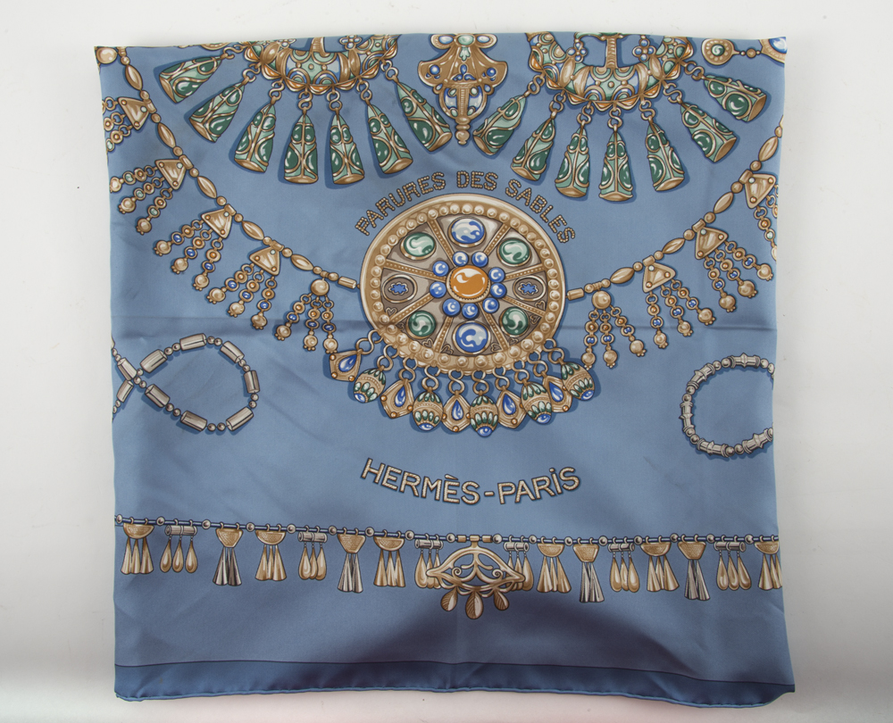 Hermès "Parures Des Sables" Silk Scarf