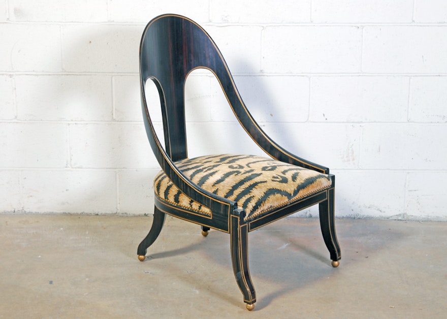 Accent Chair with Animal Print