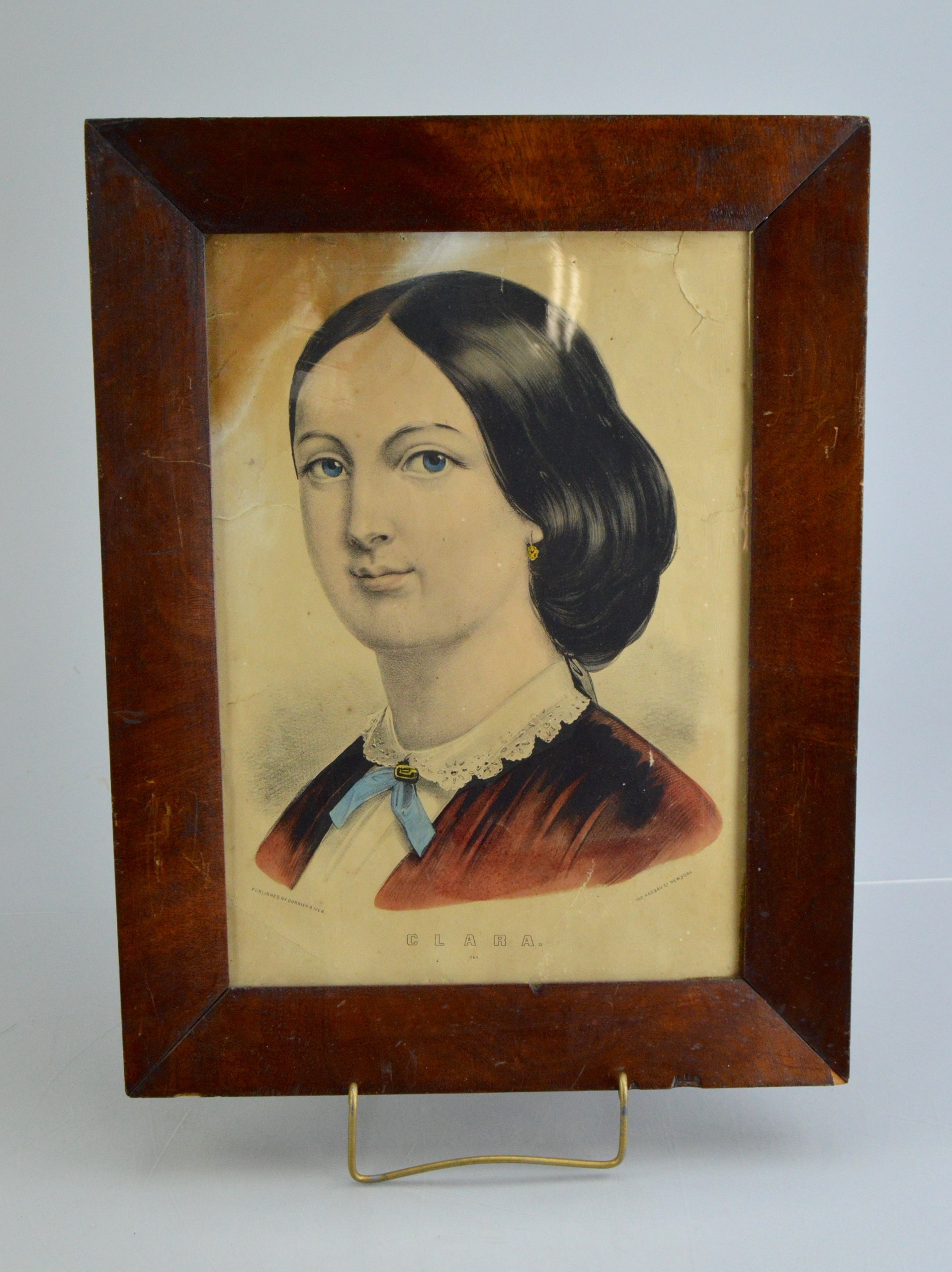 Trio of Framed Vintage Currier & Ives Hand Colored Lithographs